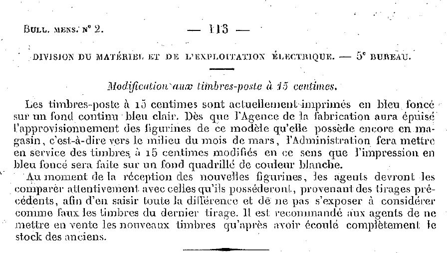 Bulletin mensuel des postes 1892